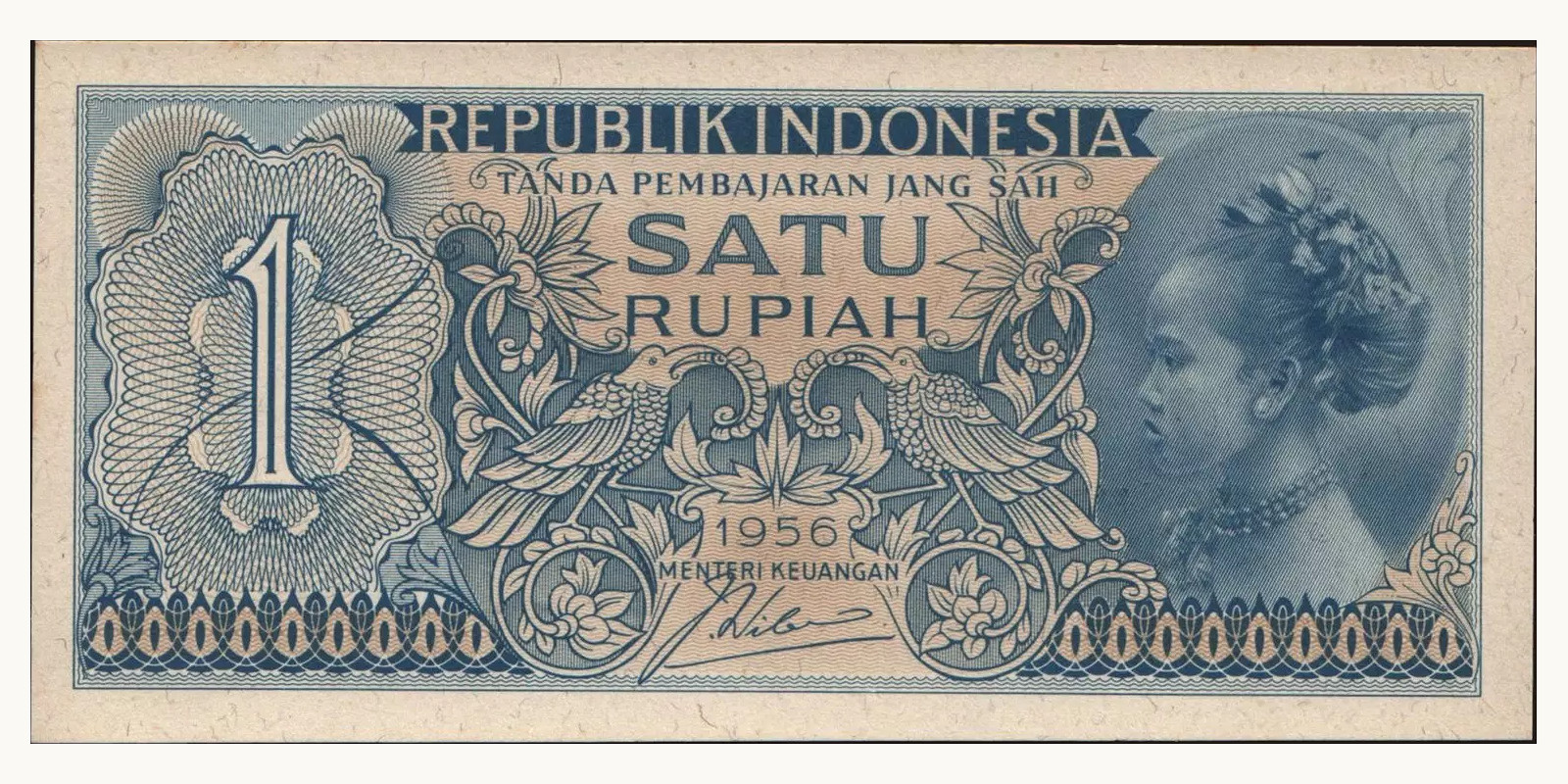 1 rupiah 1956