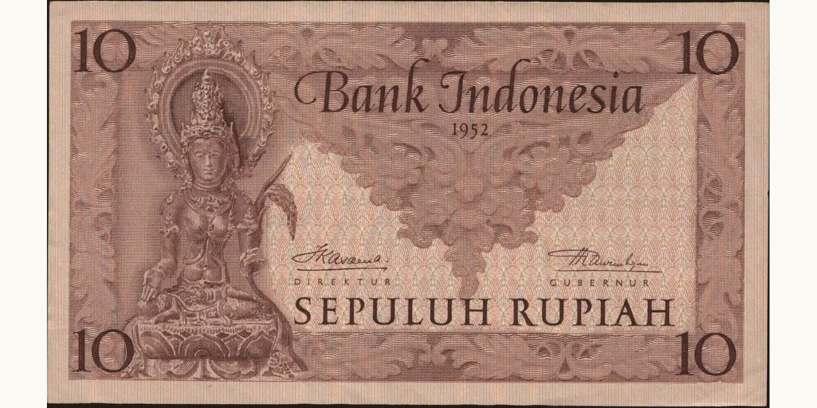 10 rupiah 1952