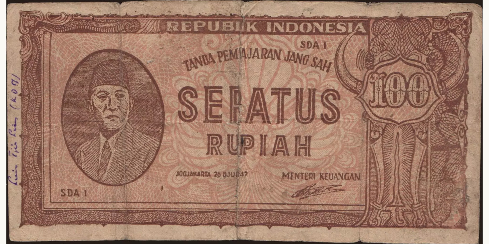 100 rupiah 1947