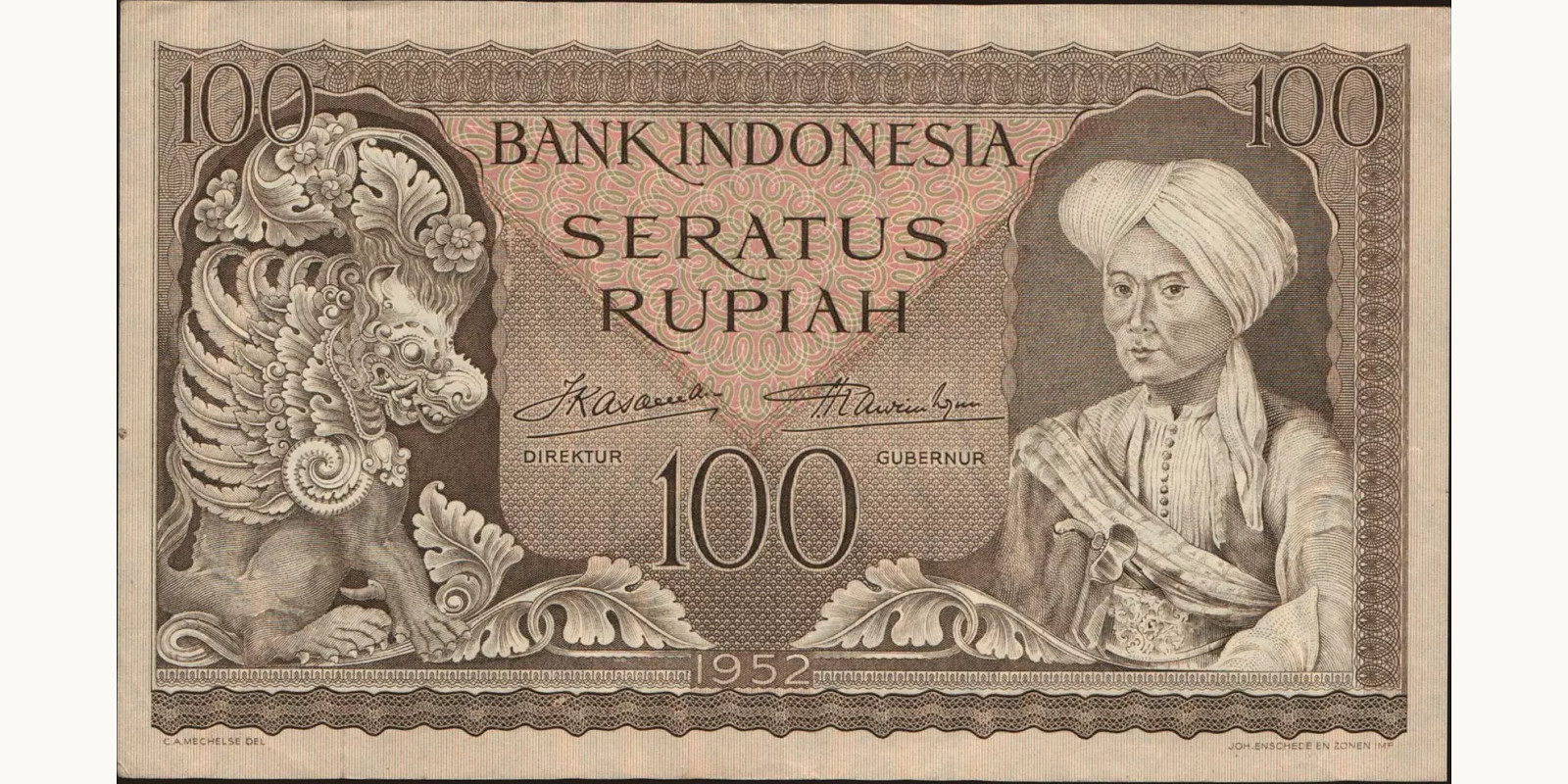 100 rupiah 1952