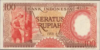 100 rupiah 1958