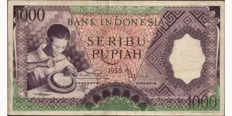1000 rupiah 1958