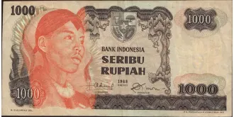 1000 rupiah 1968