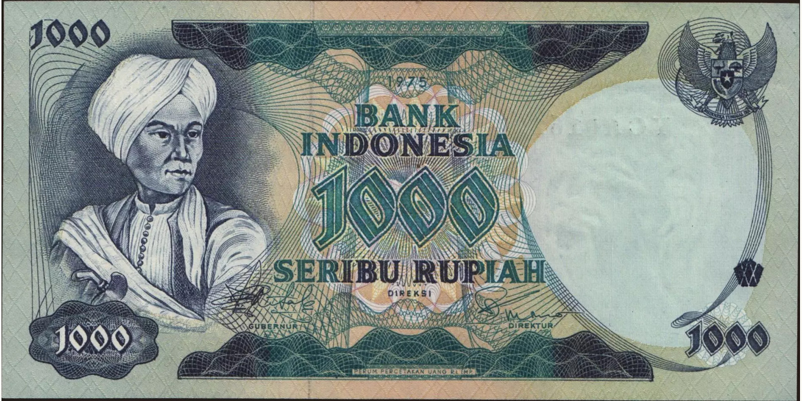 1000 rupiah 1975