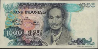 1000 rupiah 1980
