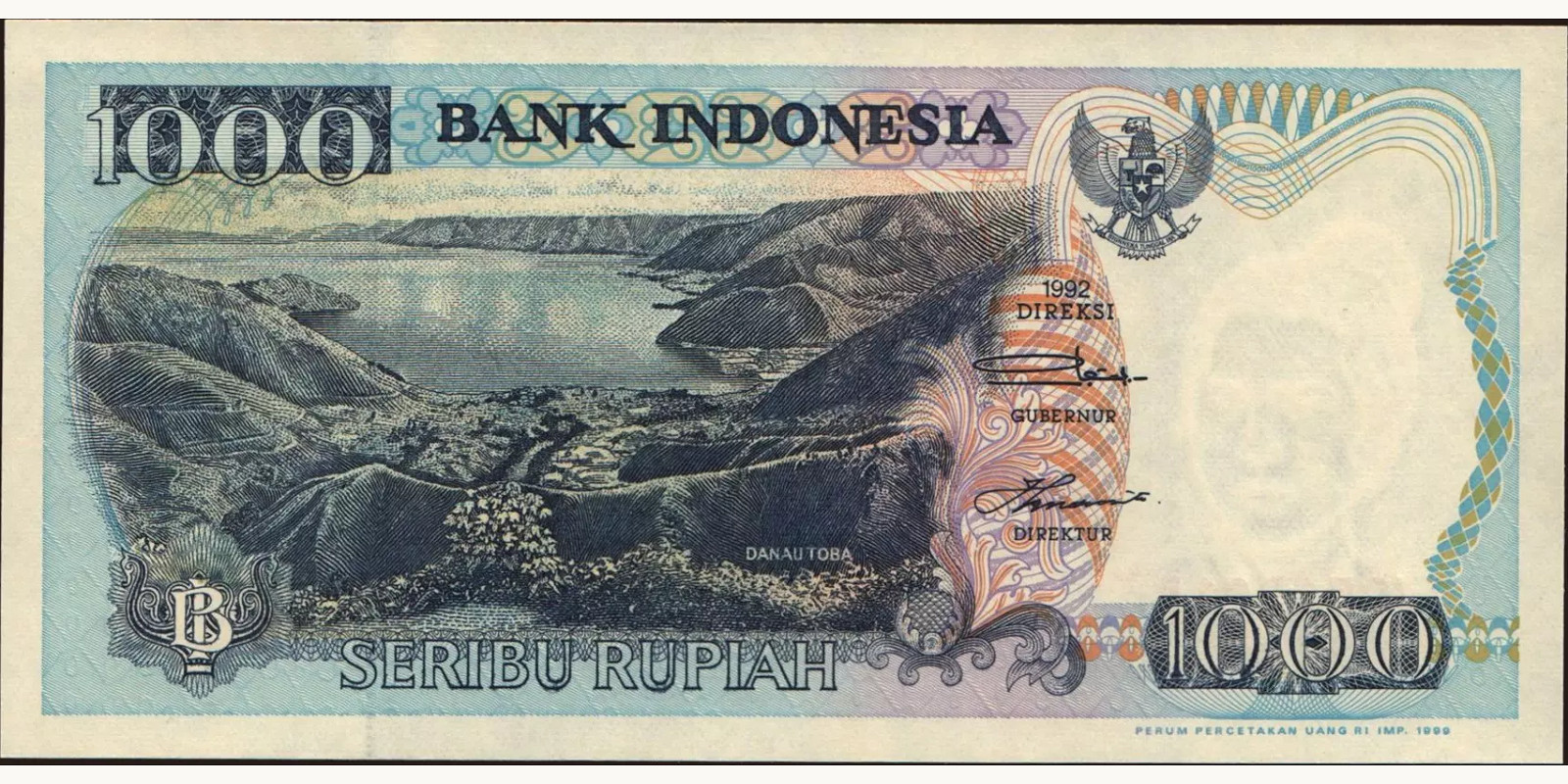 1000 rupiah Индонезия 1999 — Лицевая сторона