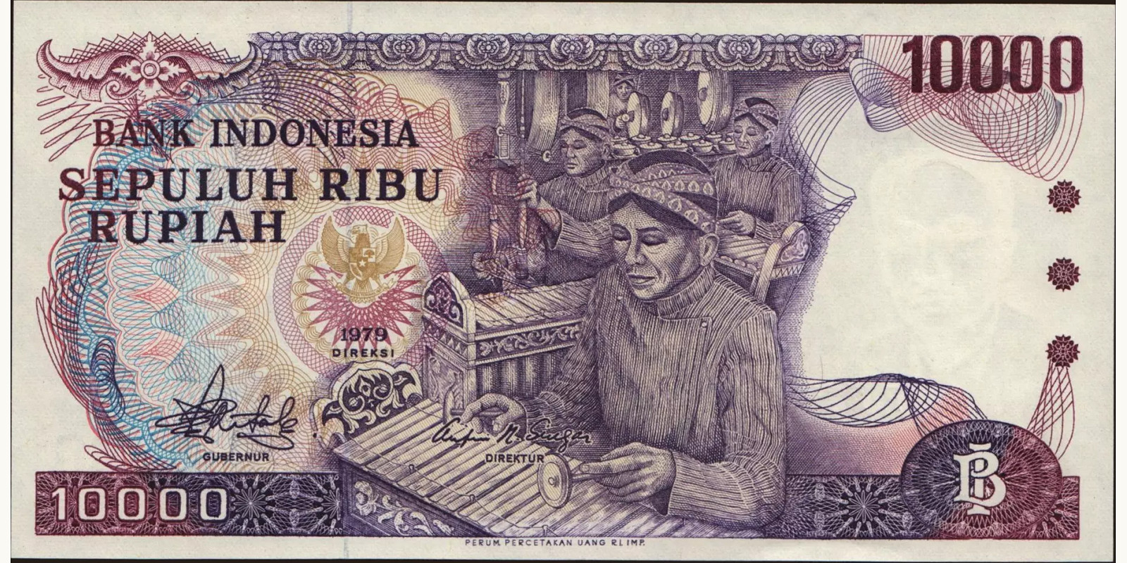 10000 rupiah Indonesia 1979 — Front side