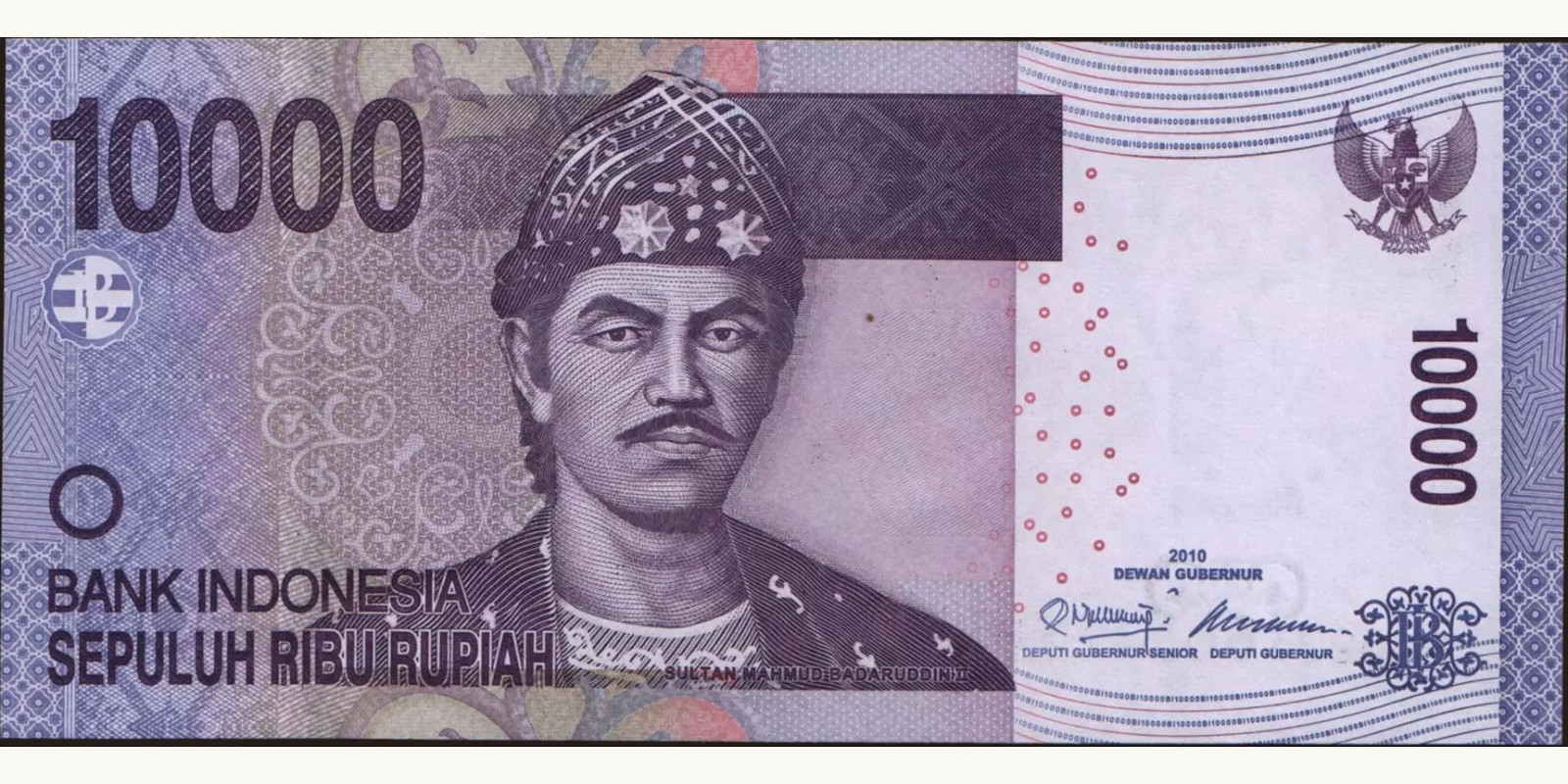 10000 rupiah Indonesia 2010 — Front side