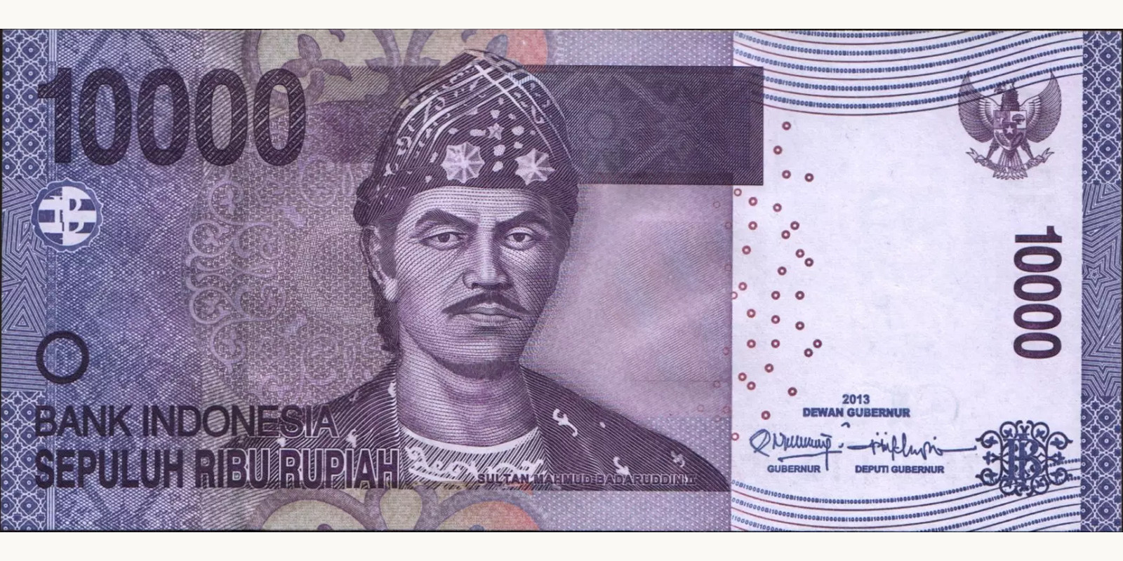 10000 rupiah Indonesia 2012 — Front side