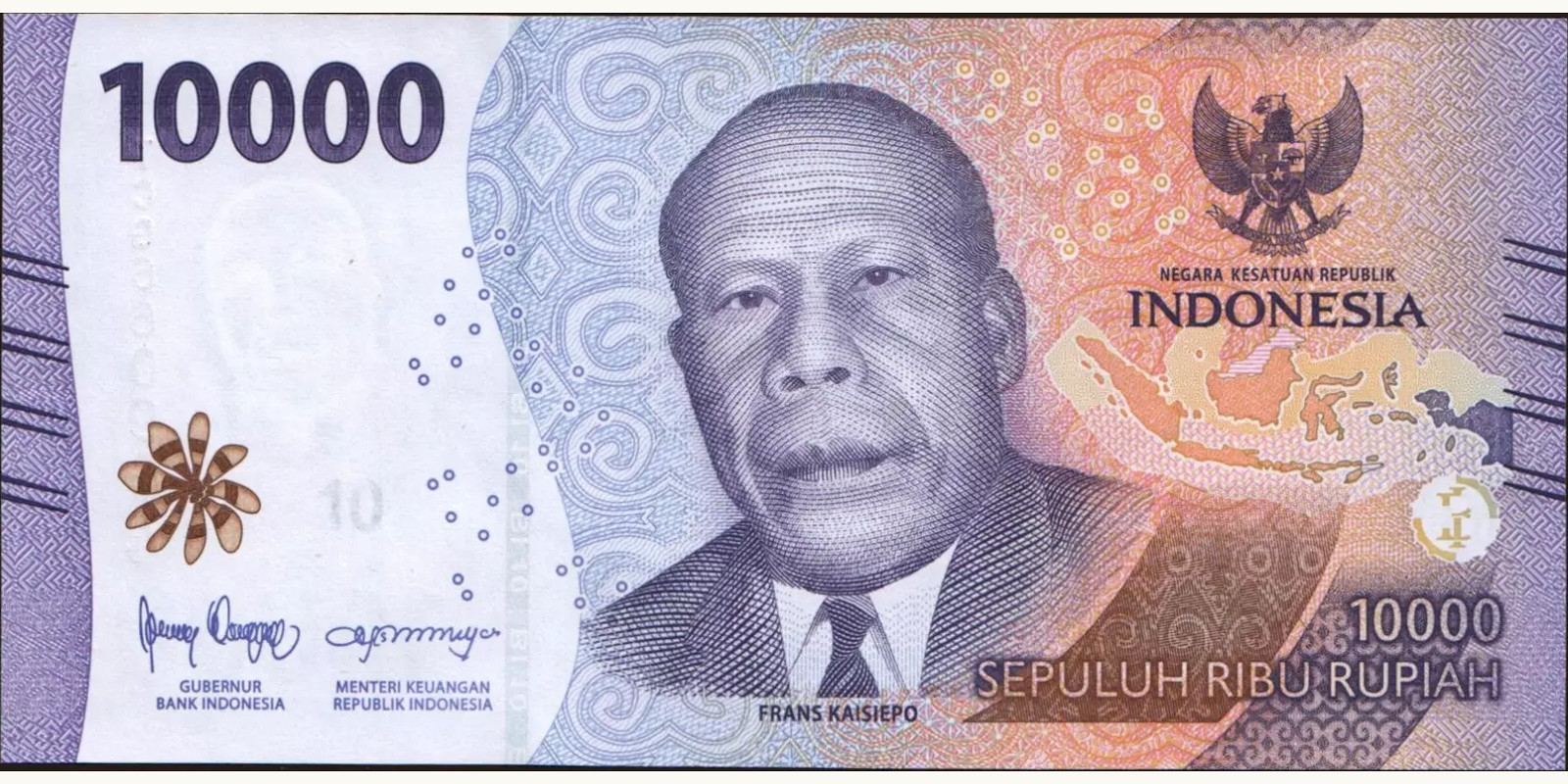 10000 rupiah Indonesia 2024 — Front side