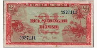 2 1/2 rupiah 1951