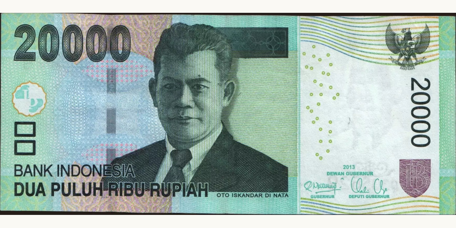 20000 rupiah Indonesia 2013 — Front side