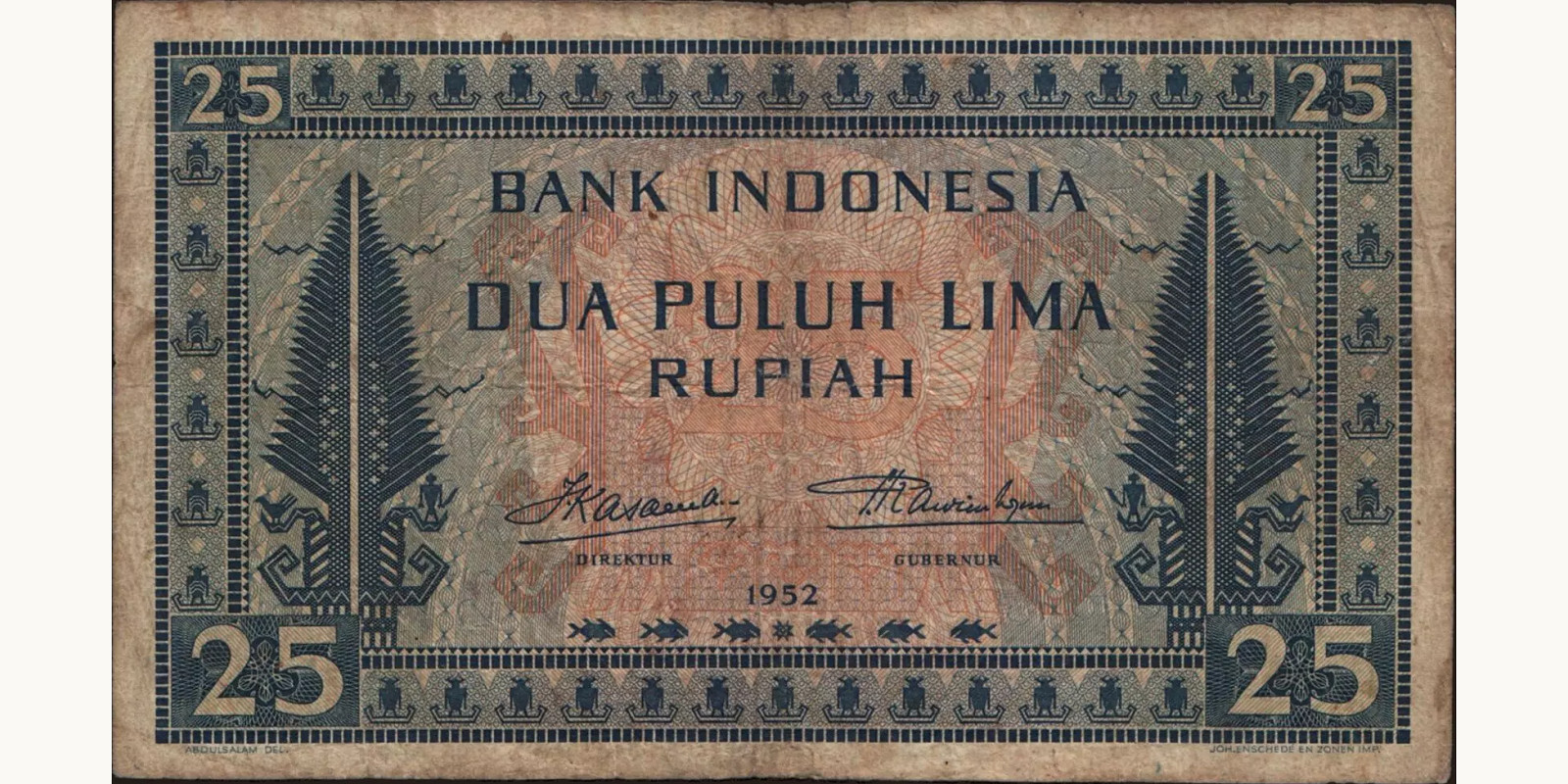 25 rupiah 1952