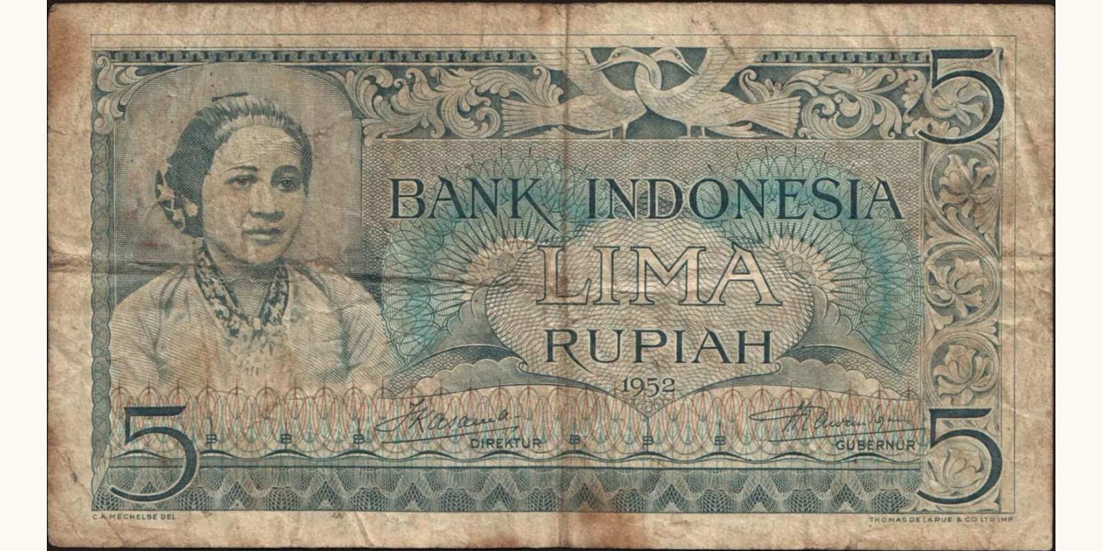 5 rupiah 1952
