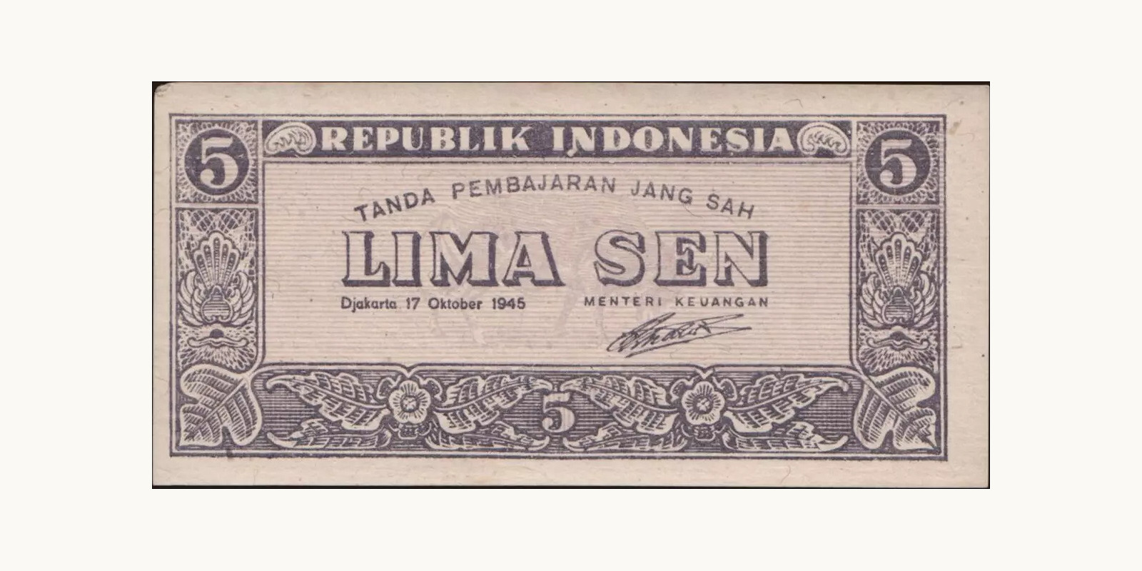 5 sen 1945