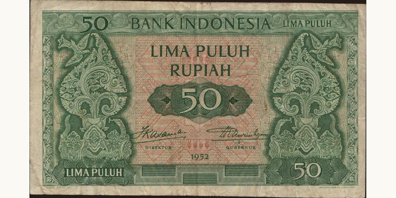 50 rupiah 1952
