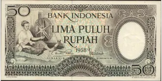 50 rupiah 1958