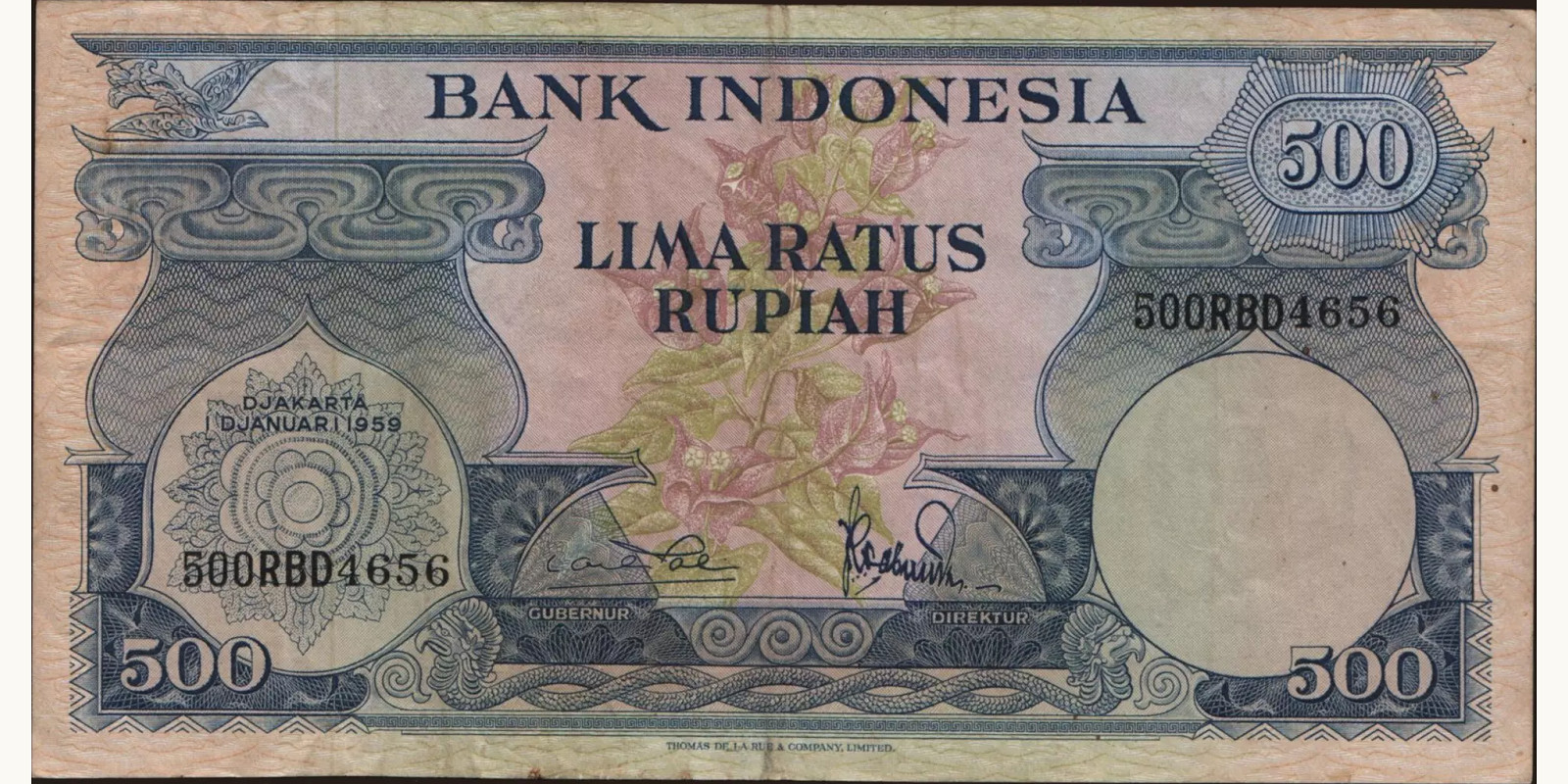 500 rupiah 1959