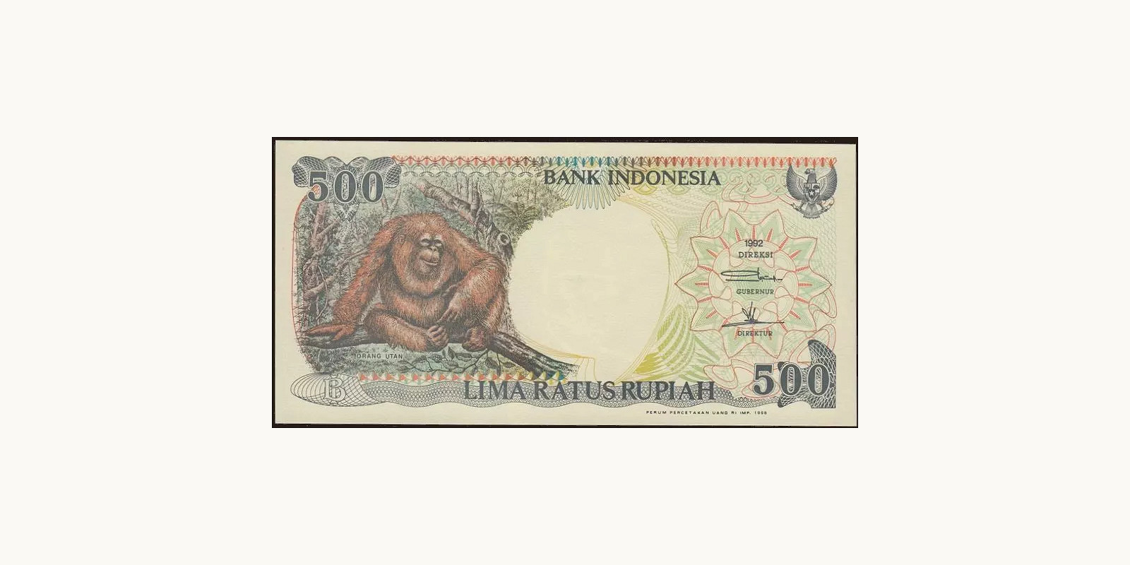 500 rupiah Indonesia 1998 — Front side