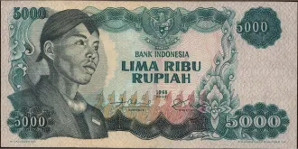 5000 rupiah 1968