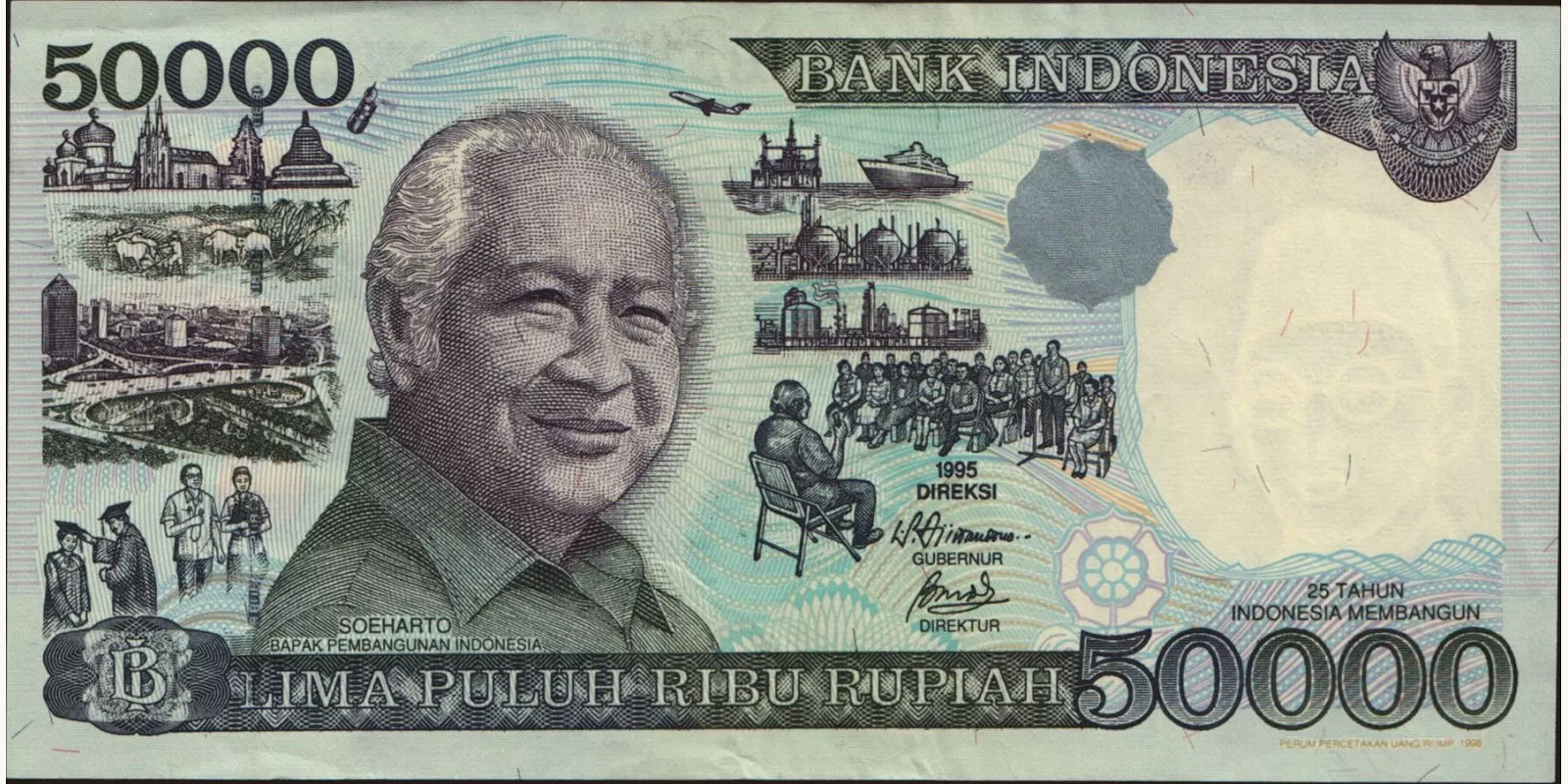 50000 rupiah Indonesia 1998 — Front side