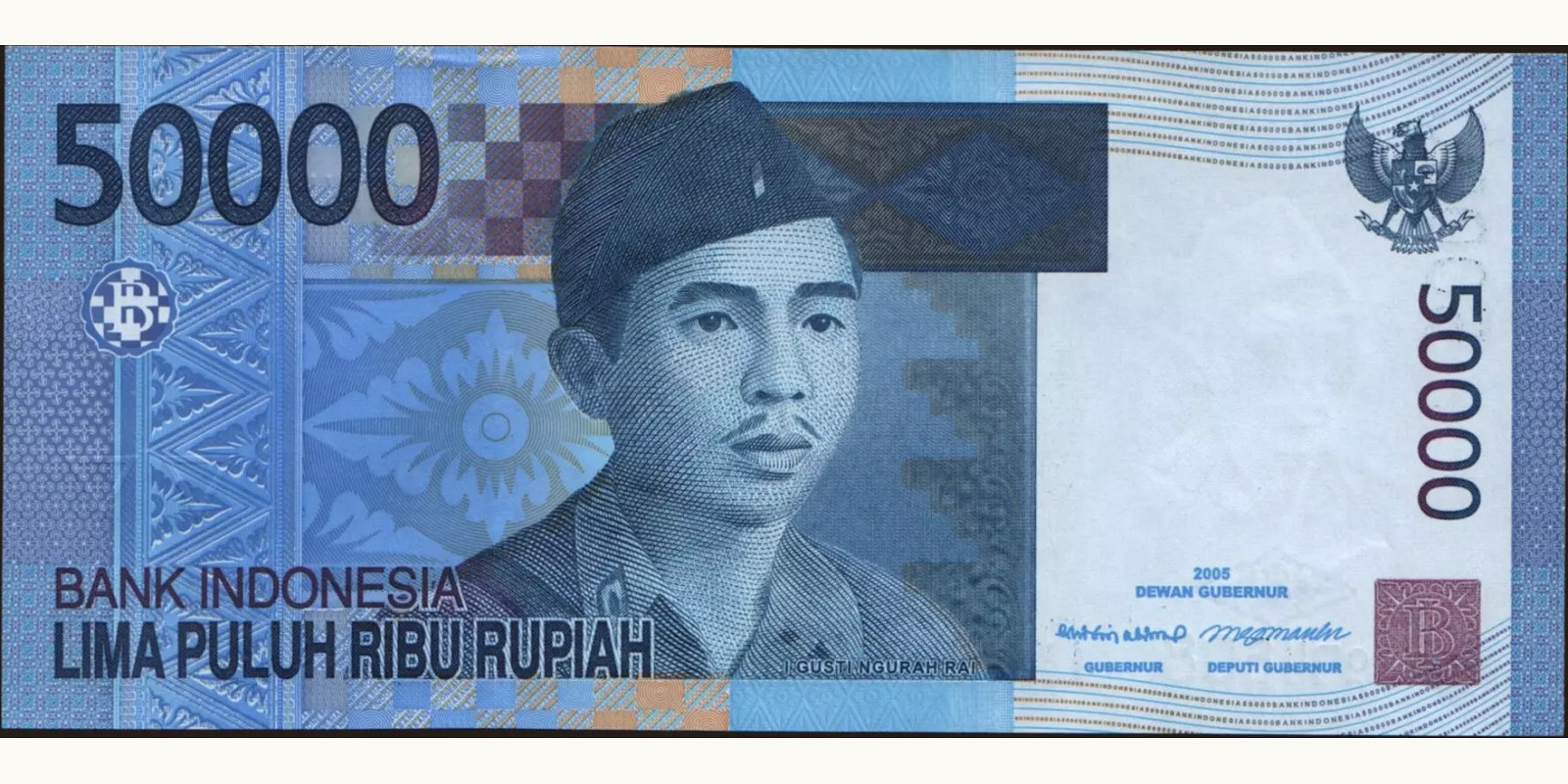 50000 rupiah Indonesia 2005 — Front side