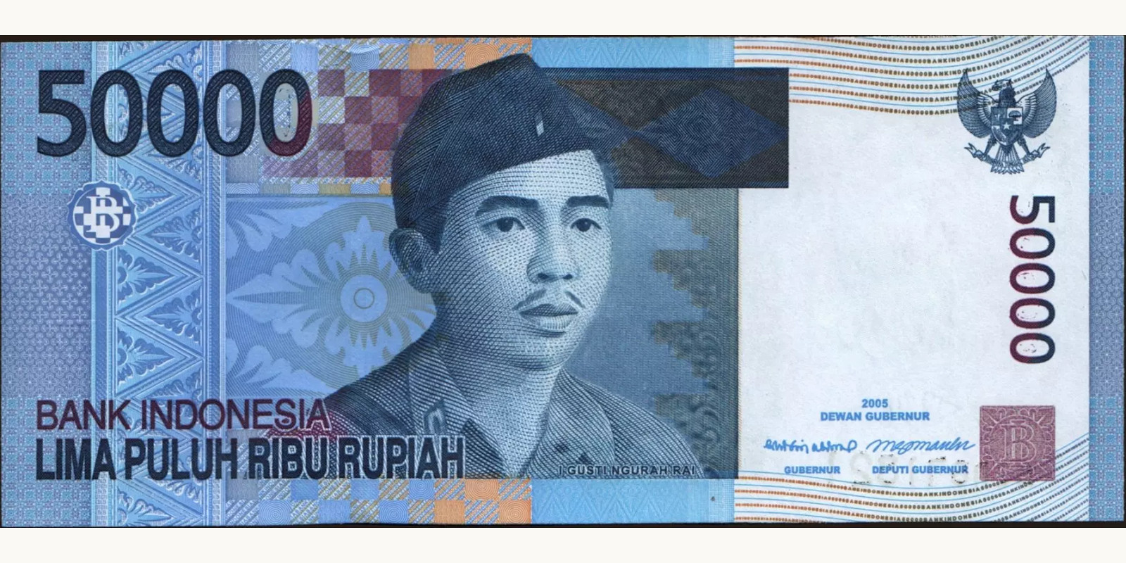 50000 rupiah Индонезия 2006 — Лицевая сторона