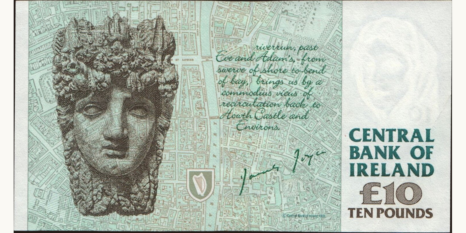 10 pounds Ирландия 1994 — Оборотная сторона