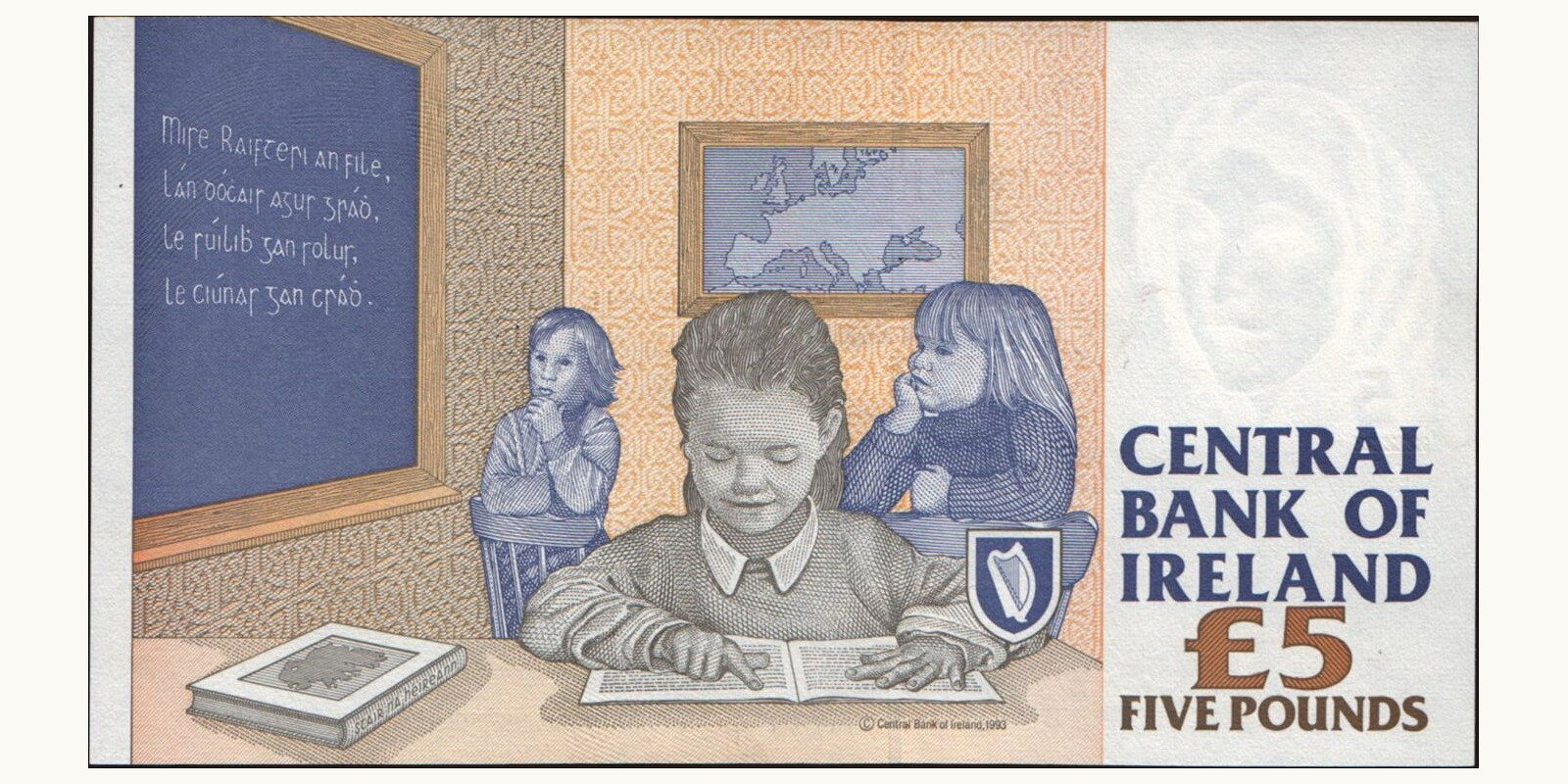 5 pounds Ирландия 1999 — Оборотная сторона