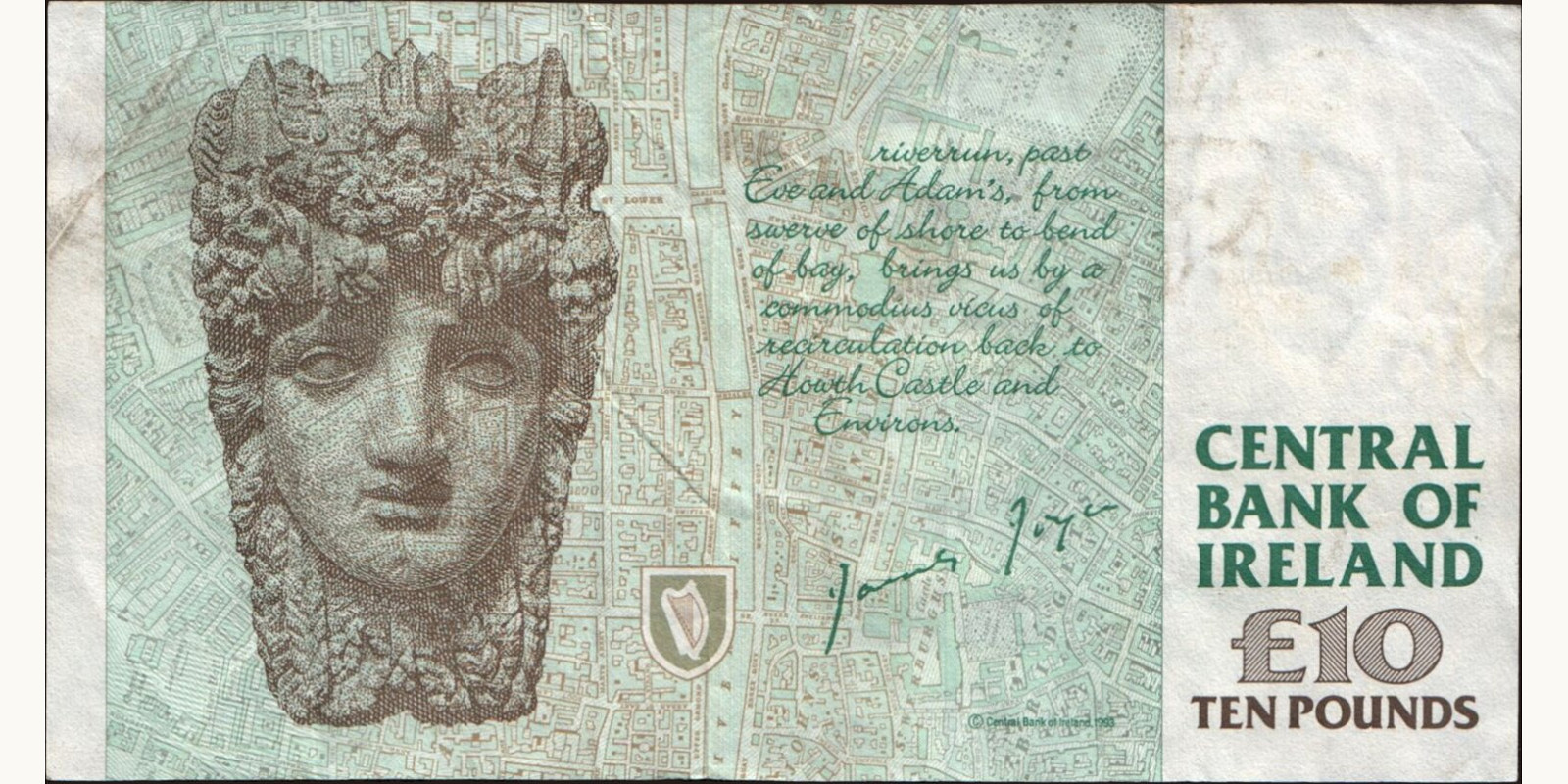10 pounds Ireland 1999 — Back side