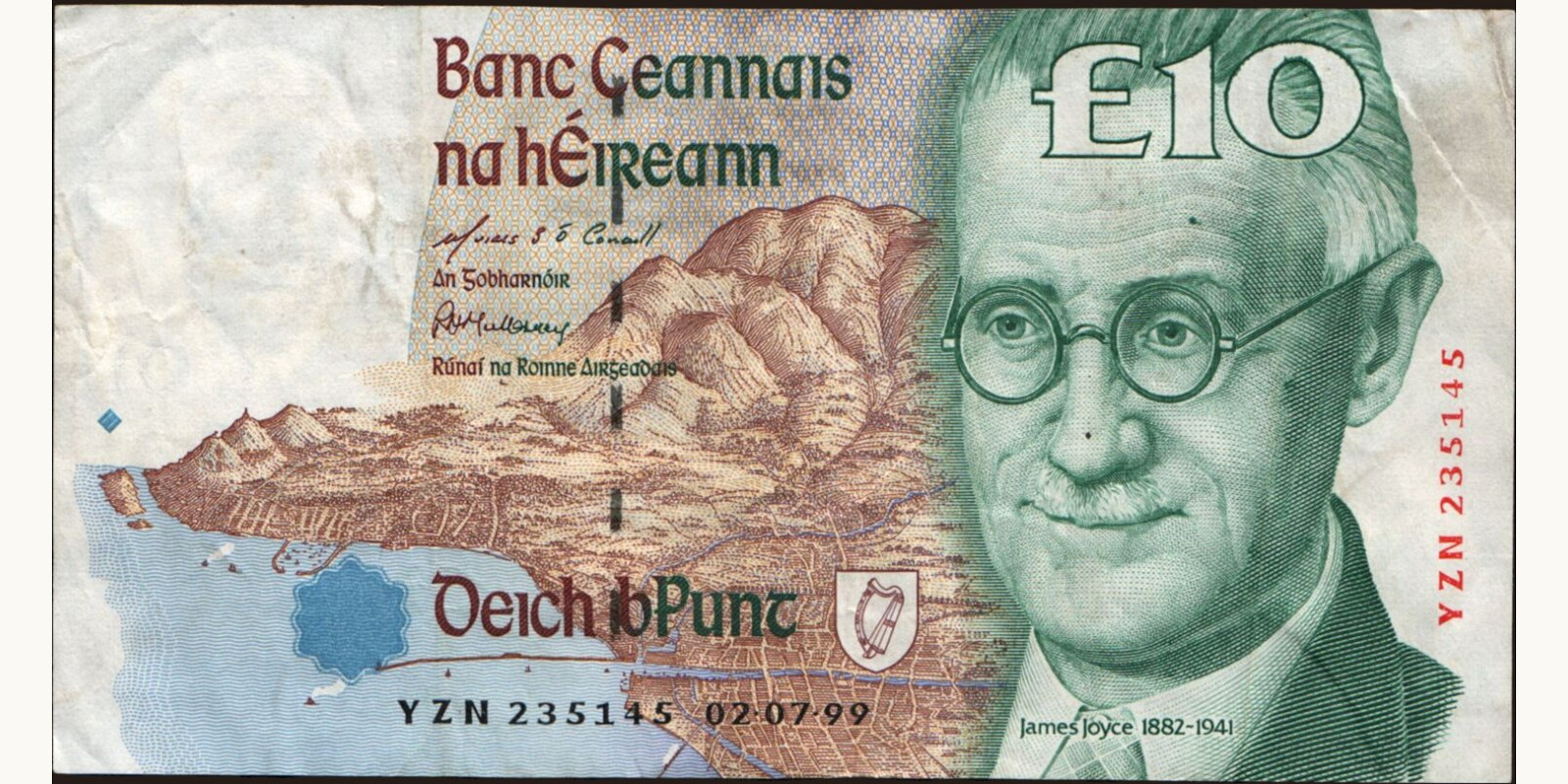 10 pounds Ireland 1999 — Front side