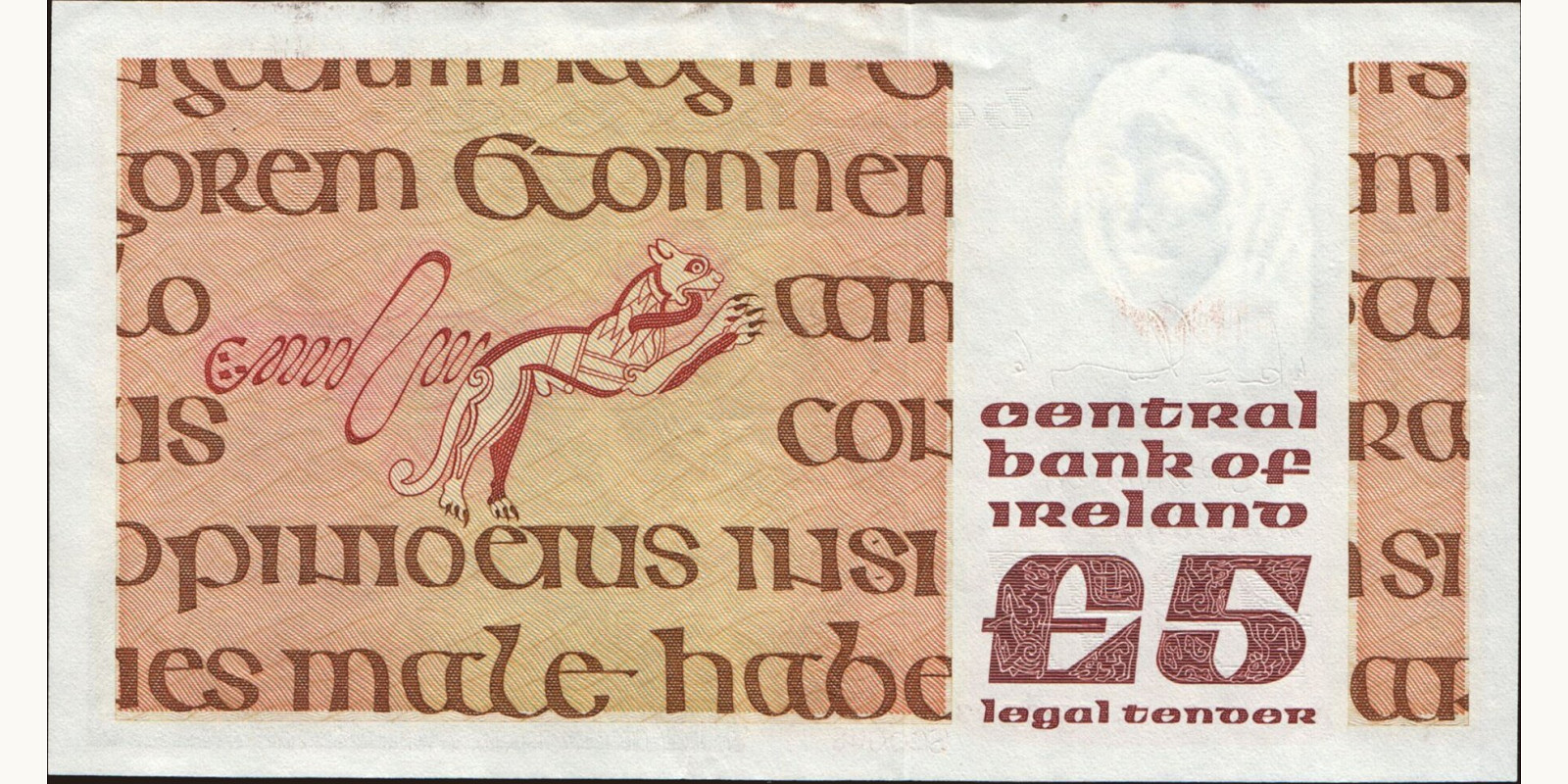 5 pounds Ireland 1993 — Back side