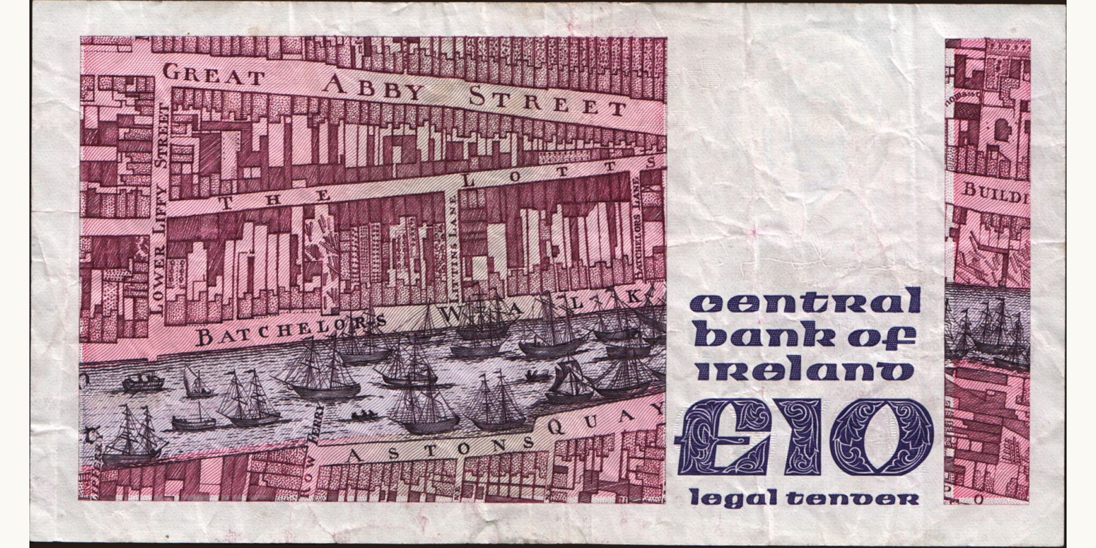 10 pounds Ireland 1990 — Back side