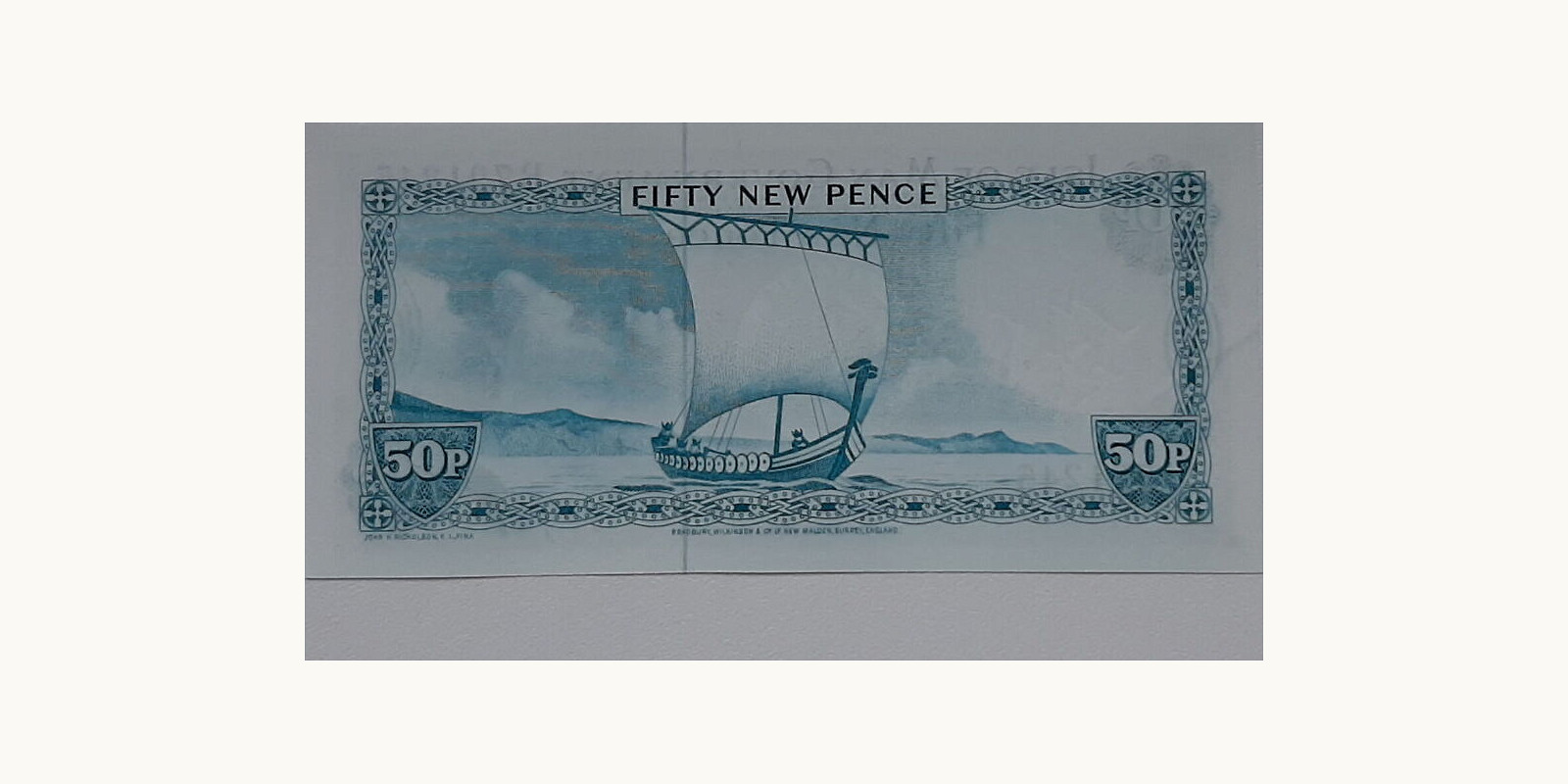 50 pence Isle of Man 1972 — Back side