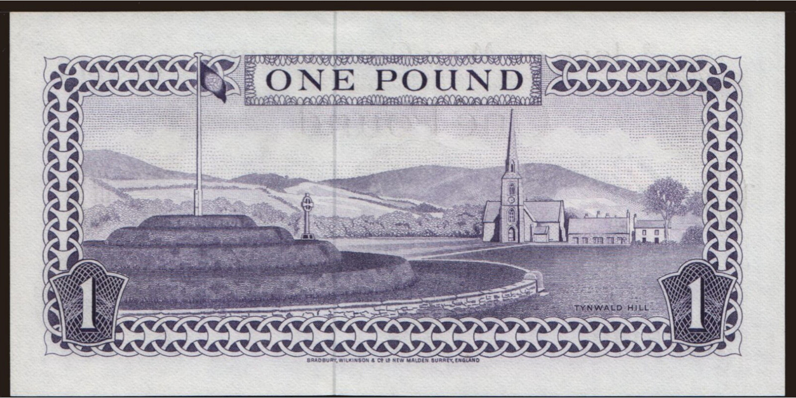 1 pounds о-в Мэн 1979 — Оборотная сторона