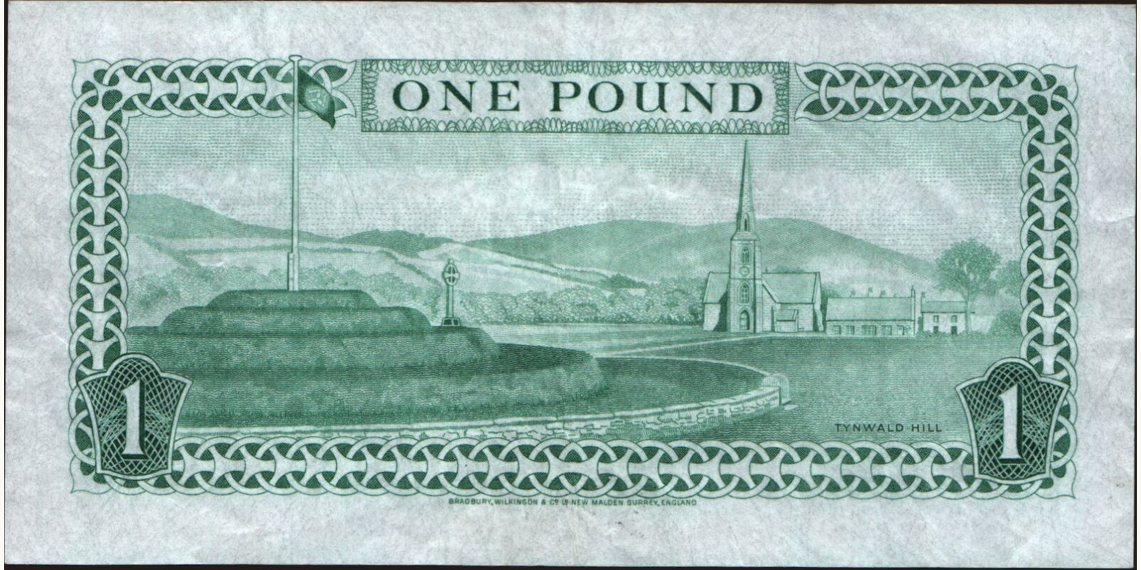 1 pounds Isle of Man 1983 — Back side