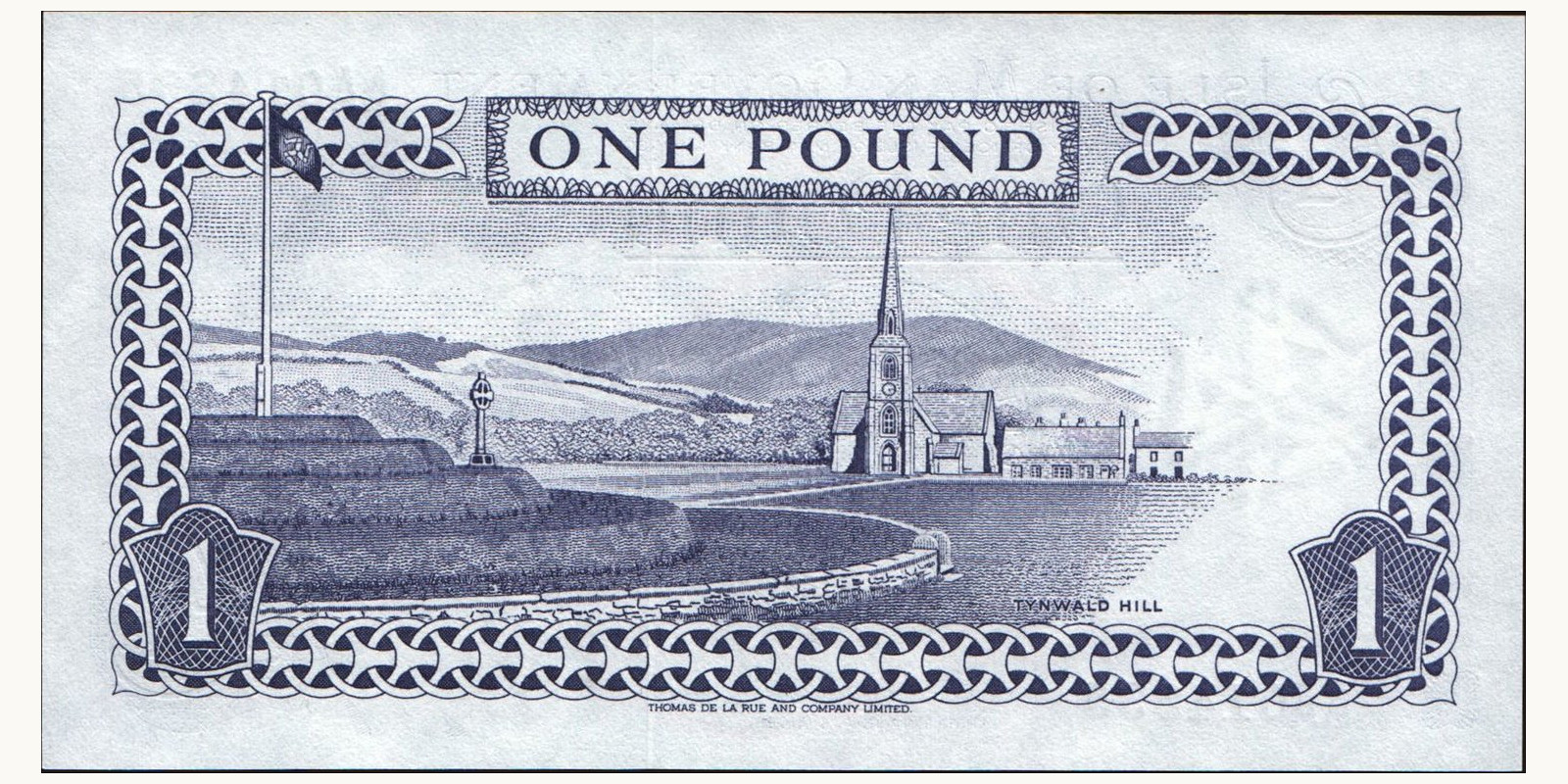 1 pounds Isle of Man 2009 — Back side