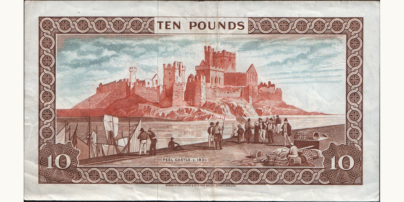 10 pounds о-в Мэн 1979 — Оборотная сторона