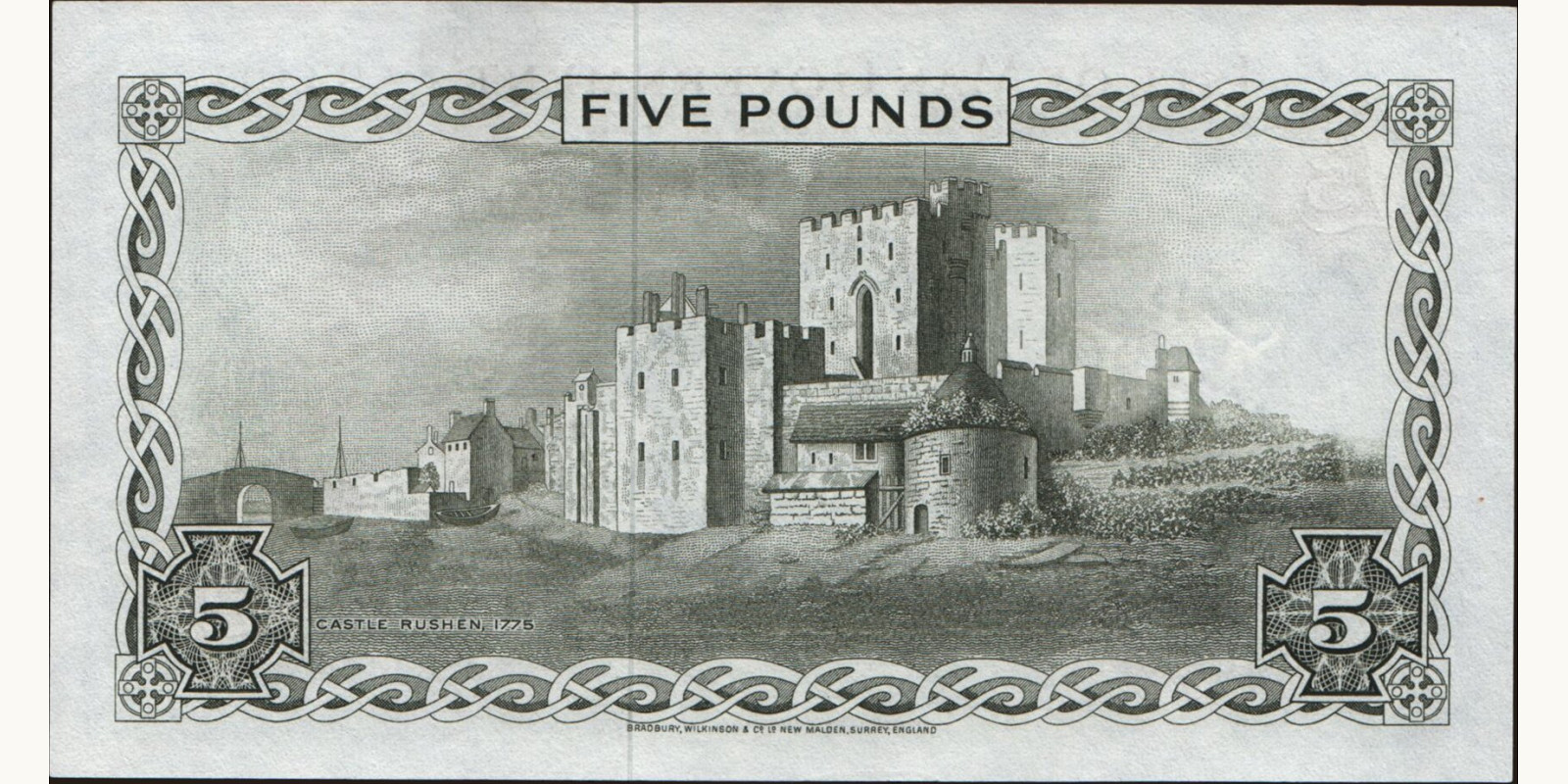 5 pounds о-в Мэн 1972 — Оборотная сторона