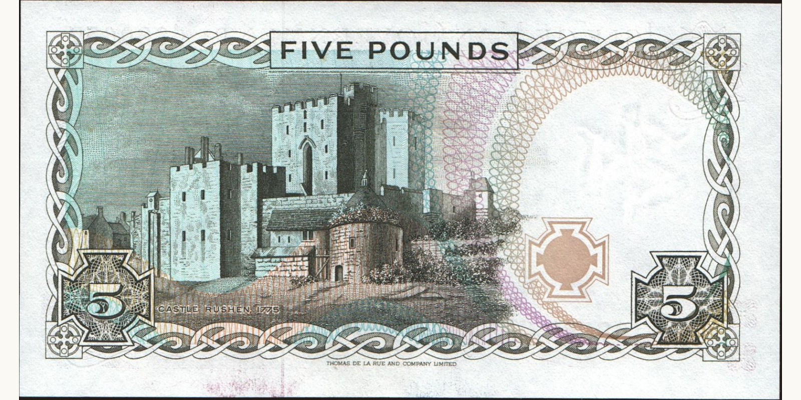 5 pounds о-в Мэн 1983 — Оборотная сторона