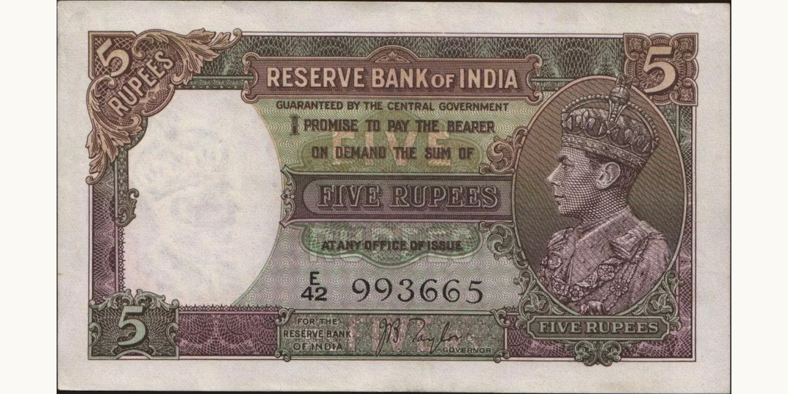 5 rupees 1937