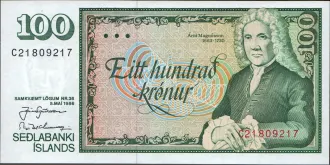 100 kronur 1986