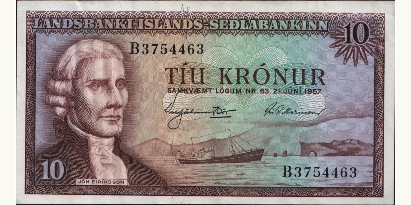 10 kronur 1957