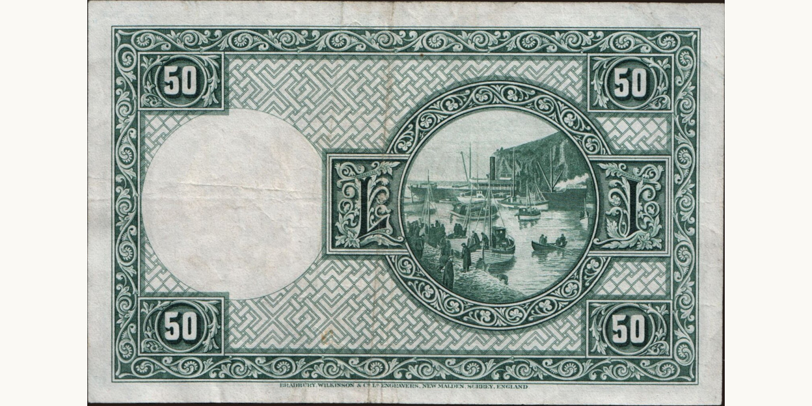 50 kronur Исландия 1928 — Оборотная сторона
