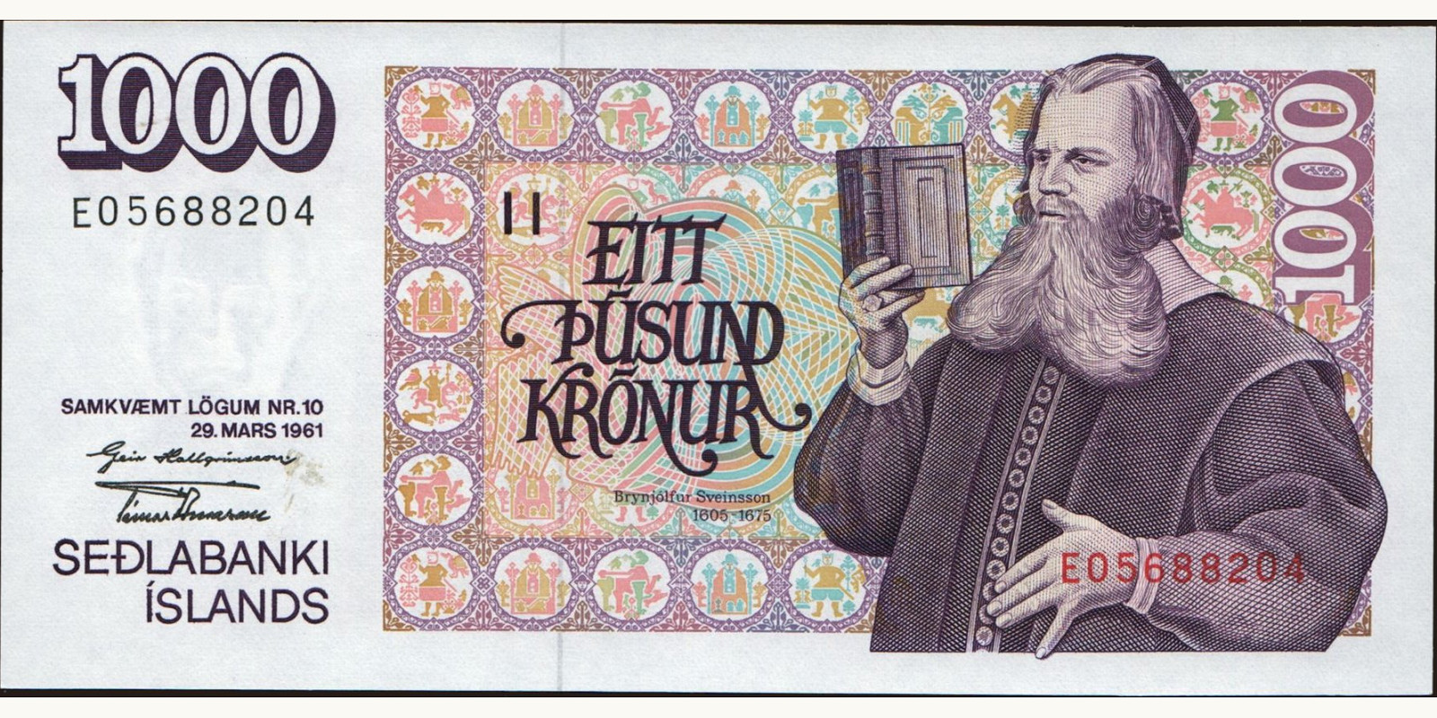 1000 kronur 1961