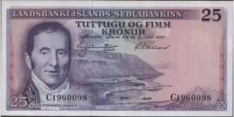 25 kronur 1957
