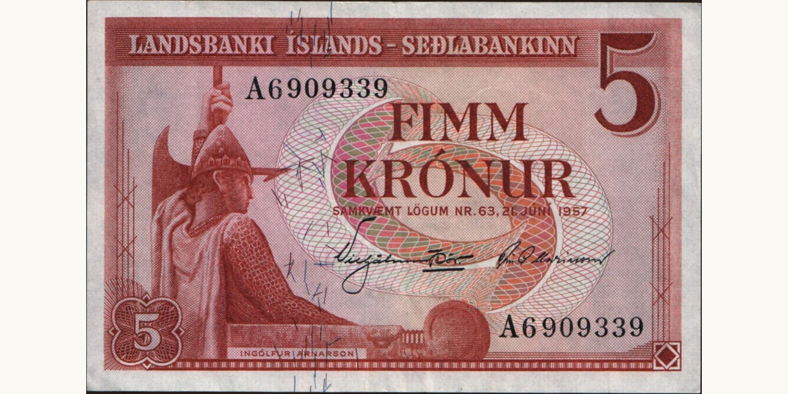5 kronur 1957