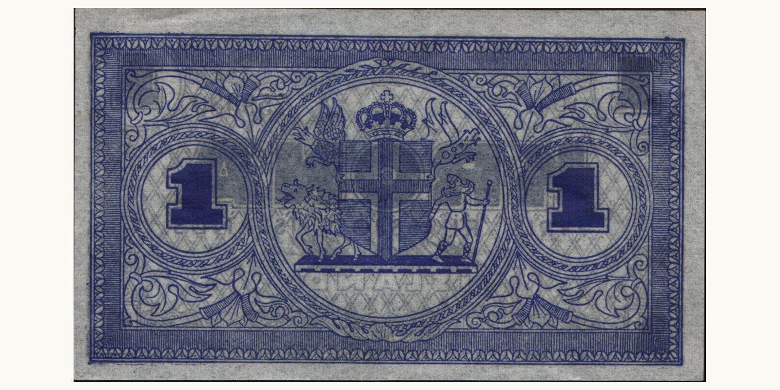 1 krona Iceland 1941 — Back side