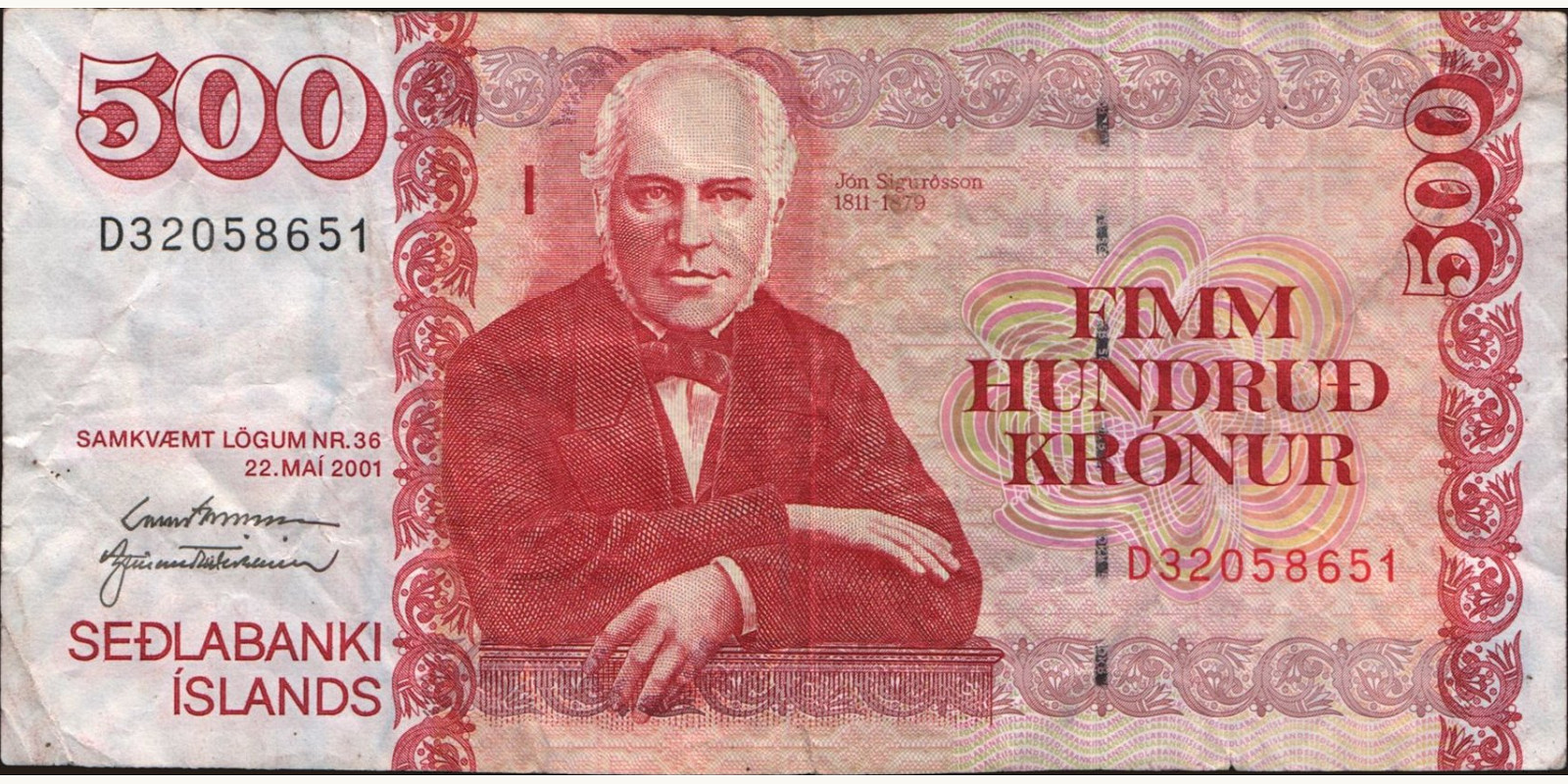 500 kronur 2001