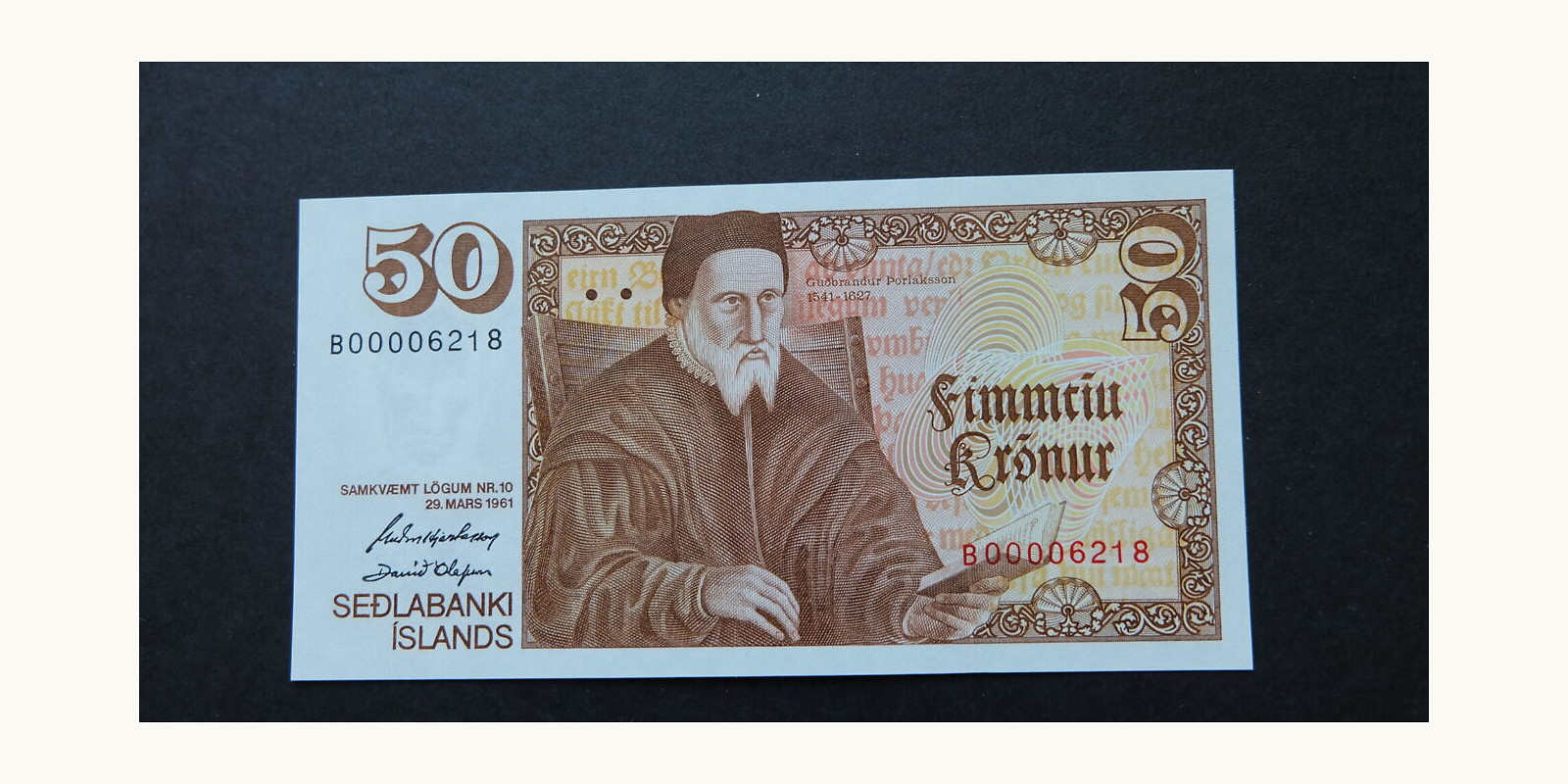 50 kronur Iceland 1981 — Front side